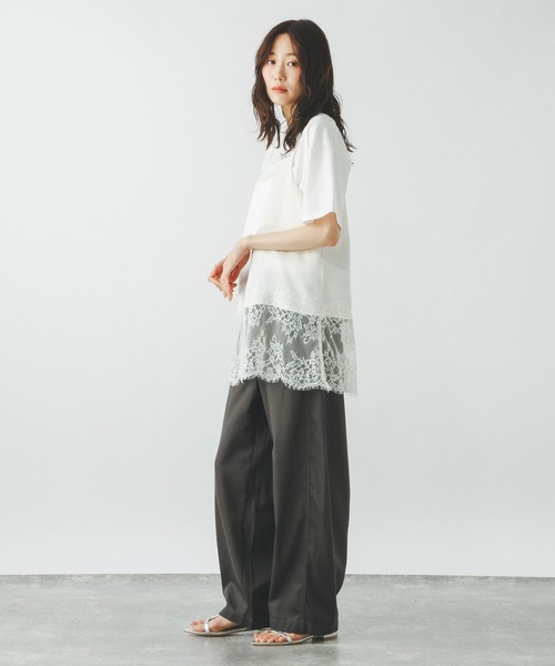GLOBAL WORK（グローバルワーク）の「GOODチノベイカー冷感パンツ/666403（その他パンツ・レディース・チャコールグレー/ベージュ/ブラック/カーキ・LARGE/SMALL/MEDIUM）」の22枚目の写真
