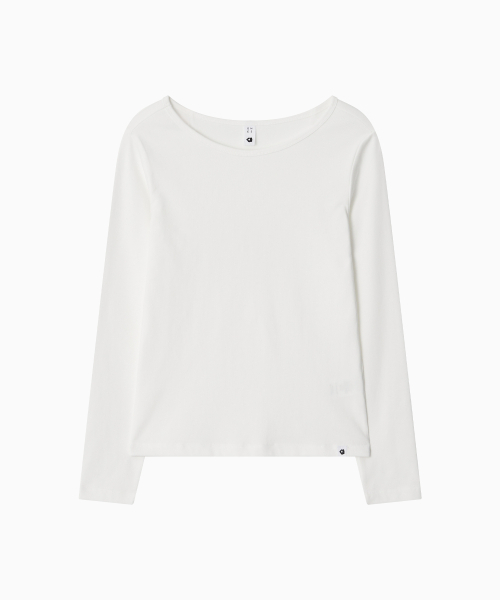 OHESHIO(オヘシオ)の「BASIC SLIM LONG SLEEVE, WHITE(Tシャツ/カットソー・レディース・その他・FREE)」の8枚目の写真