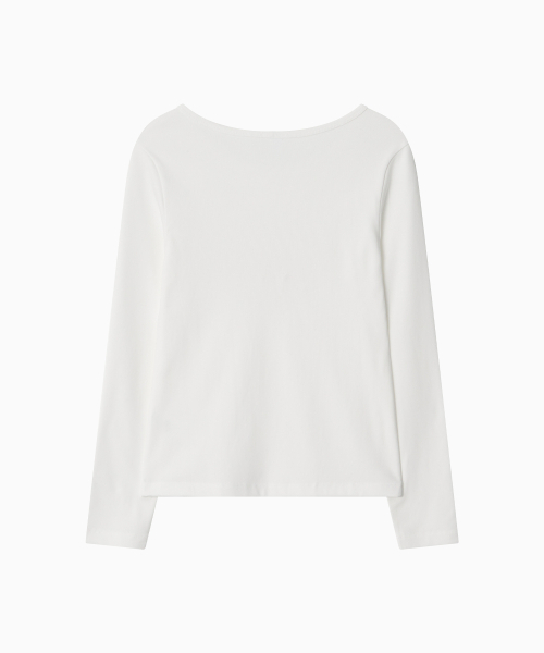 OHESHIO(オヘシオ)の「BASIC SLIM LONG SLEEVE, WHITE(Tシャツ/カットソー・レディース・その他・FREE)」の9枚目の写真