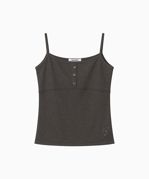OHESHIO（オヘシオ）の「STITCH BUTTON SLEEVELESS, BROWN（Tシャツ/カットソー・レディース・その他・FREE）」の8枚目の写真