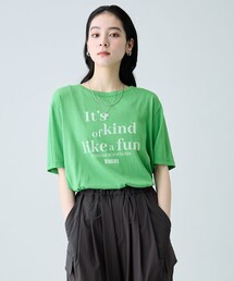 シアーネップロゴTシャツ