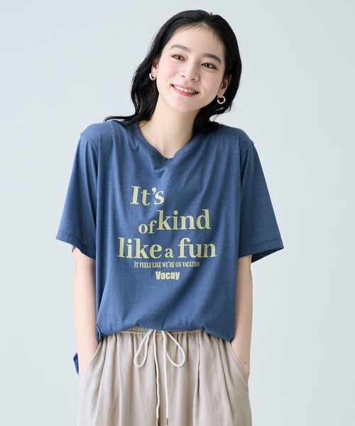 ANY（エニィ）の「シアーネップロゴＴシャツ（Tシャツ/カットソー・レディース・ブラック系/グリーン系/ベージュ系・F）」の16枚目の写真