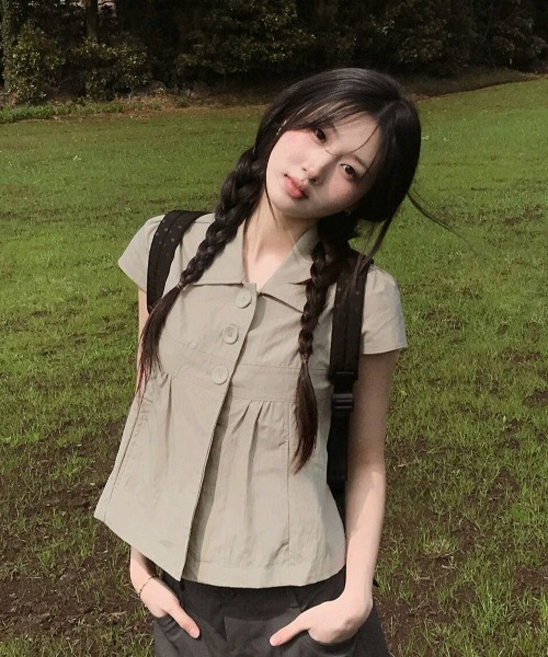 FAVORITO（ファヴォリート）の「襟付きブラウス（シャツ/ブラウス・レディース・モカ/ブラック・F）」の8枚目の写真