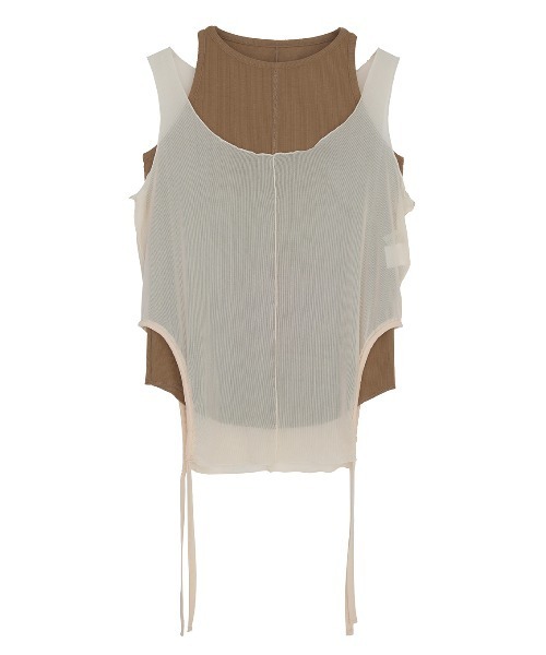 Ameri(アメリ)の「MEDI SET PACK TANK TOP(タンクトップ・レディース・ベージュ/ライトブルー/ブラック・MEDIUM/SMALL)」の16枚目の写真