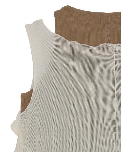 Ameri(アメリ)の「MEDI SET PACK TANK TOP(タンクトップ・レディース・ベージュ/ライトブルー/ブラック・MEDIUM/SMALL)」の4枚目の写真