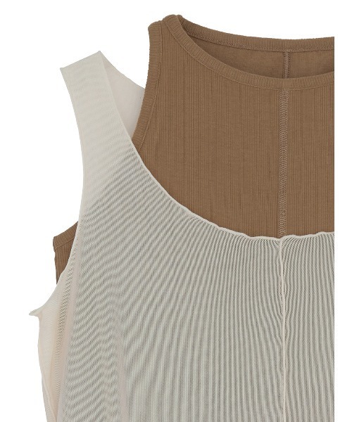 Ameri(アメリ)の「MEDI SET PACK TANK TOP(タンクトップ・レディース・ベージュ/ライトブルー/ブラック・MEDIUM/SMALL)」の18枚目の写真
