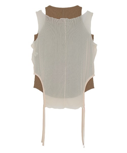 Ameri(アメリ)の「MEDI SET PACK TANK TOP(タンクトップ・レディース・ベージュ/ライトブルー/ブラック・MEDIUM/SMALL)」の12枚目の写真