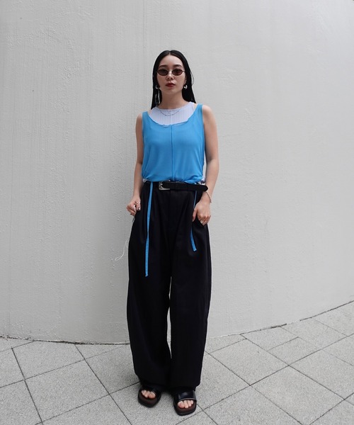 Ameri(アメリ)の「MEDI SET PACK TANK TOP(タンクトップ・レディース・ベージュ/ライトブルー/ブラック・MEDIUM/SMALL)」の19枚目の写真