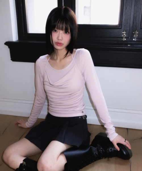 ROSEFRANTZ（ロゼフランツ）の「Drape Layered Halter Long Sleeve [Pink]（Tシャツ/カットソー・レディース・PINK・OS）」の17枚目の写真