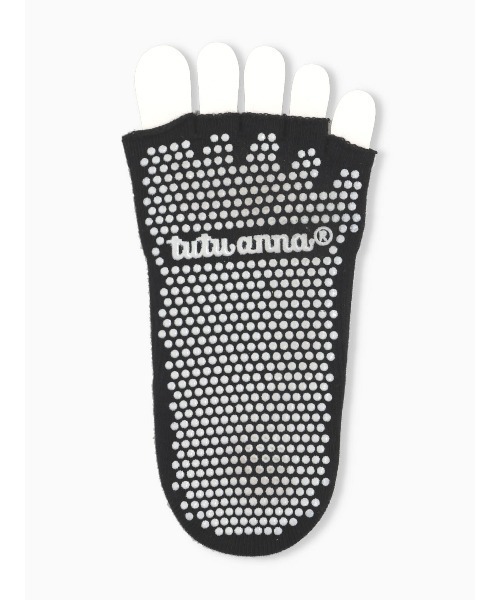 tutuanna（チュチュアンナ）の「[ヨガ・ピラティス]綿混すべり止め付き甲開きフィンガーレス5本指ソックス（ソックス/靴下・レディース・ネイビー/ブラック/ラベンダー/チャコール/ピンク・M）」の19枚目の写真