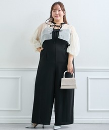 Jolie et Jolie（ジョリーエジョリー）の「パール付きチュールボレロ＋オールインワンパンツドレス（パンツドレス）」