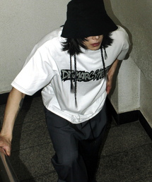 M text graffiti boxy short sleeve tee - White