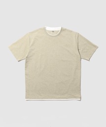【SARARI /サラリ】接触冷感 速乾 テックテンジク ダブルクルーネックTシャツ