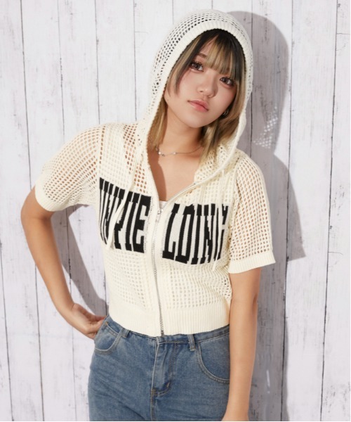 GORGE(ゴージ)の「《メッシュ・涼しげ》ロゴジップパーカー/ストリート×カジュアル/春夏/全3色(パーカー・レディース・オフホワイト/グレー/ブラック・F)」の13枚目の写真