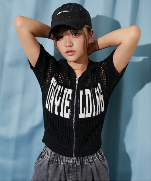 GORGE(ゴージ)の「《メッシュ・涼しげ》ロゴジップパーカー/ストリート×カジュアル/春夏/全3色(パーカー・レディース・オフホワイト/グレー/ブラック・F)」の17枚目の写真