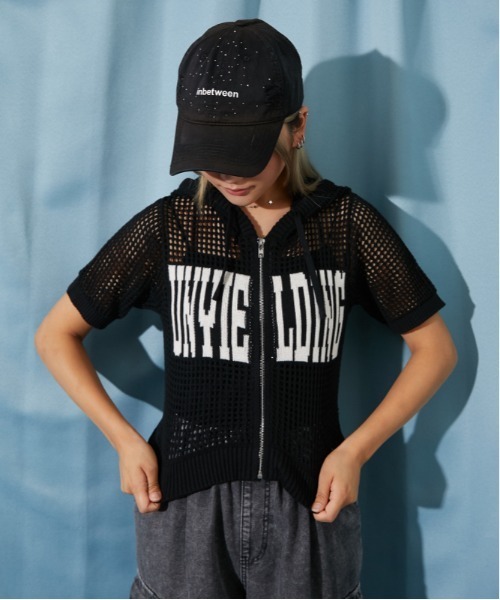 GORGE(ゴージ)の「《メッシュ・涼しげ》ロゴジップパーカー/ストリート×カジュアル/春夏/全3色(パーカー・レディース・オフホワイト/グレー/ブラック・F)」の19枚目の写真