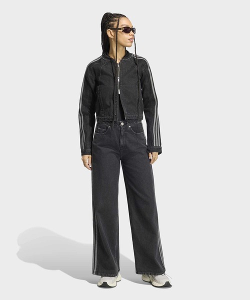 adidas(アディダス)の「SST 2.0 デニム トラックトップ / アディダスオリジナルス adidas Originals(デニムジャケット・レディース・ブラック・MEDIUM/X-LARGE/LARGE/XX-LARGE/X-SMALL/SMALL)」の5枚目の写真