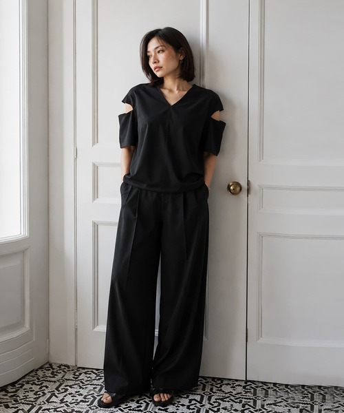 Brown&Street(ブラウンアンドストリート)の「リネンブレンドショルダートップス(シャツ/ブラウス・レディース・ホワイト/ブラック/レッド・FREE)」の11枚目の写真