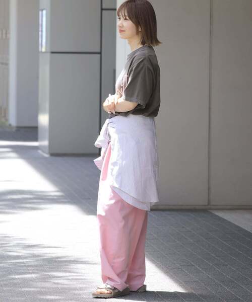 THE DAY ON THE BEACH（ザデイオンザビーチ）の「《追加2》別注【THE DAY ON THE BEACH】カットオフTシャツ（Tシャツ/カットソー・レディース・ブラウン/ライトグレー/ホワイト/ライトパープル・FREE）」の8枚目の写真