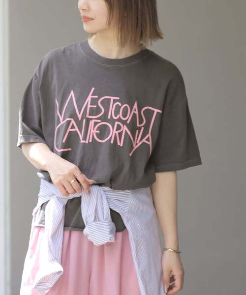 THE DAY ON THE BEACH（ザデイオンザビーチ）の「《追加2》別注【THE DAY ON THE BEACH】カットオフTシャツ（Tシャツ/カットソー・レディース・ブラウン/ライトグレー/ホワイト/ライトパープル・FREE）」の9枚目の写真