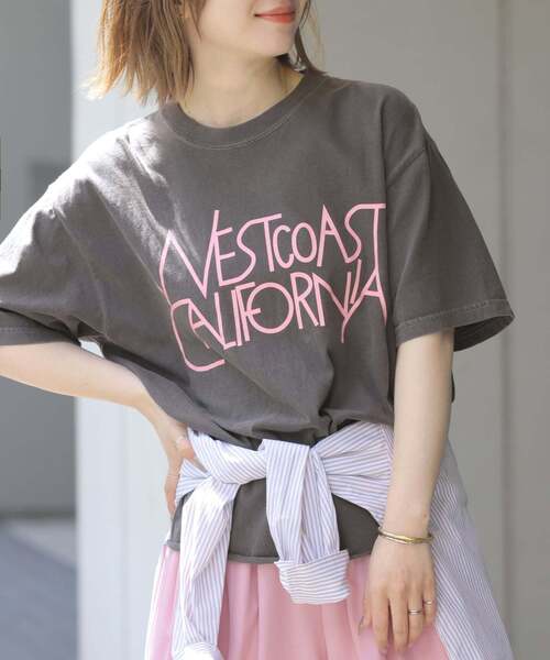 THE DAY ON THE BEACH（ザデイオンザビーチ）の「《追加2》別注【THE DAY ON THE BEACH】カットオフTシャツ（Tシャツ/カットソー・レディース・ブラウン/ライトグレー/ホワイト/ライトパープル・FREE）」の10枚目の写真