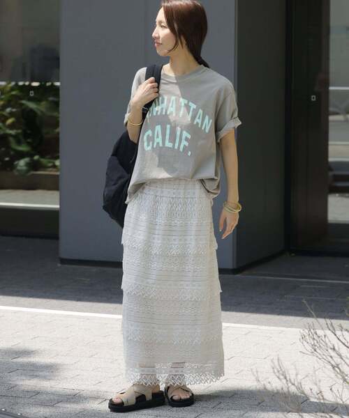 THE DAY ON THE BEACH（ザデイオンザビーチ）の「《追加2》別注【THE DAY ON THE BEACH】カットオフTシャツ（Tシャツ/カットソー・レディース・ブラウン/ライトグレー/ホワイト/ライトパープル・FREE）」の14枚目の写真