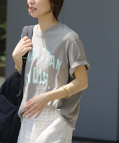 THE DAY ON THE BEACH（ザデイオンザビーチ）の「《追加2》別注【THE DAY ON THE BEACH】カットオフTシャツ（Tシャツ/カットソー・レディース・ブラウン/ライトグレー/ホワイト/ライトパープル・FREE）」の20枚目の写真