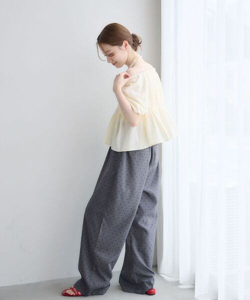 RETRO GIRL(レトロガール)の「チョーカー付2wayペプラムブラウス(シャツ/ブラウス・レディース・ナチュラル/ブラック/イエロー・FREE)」の11枚目の写真