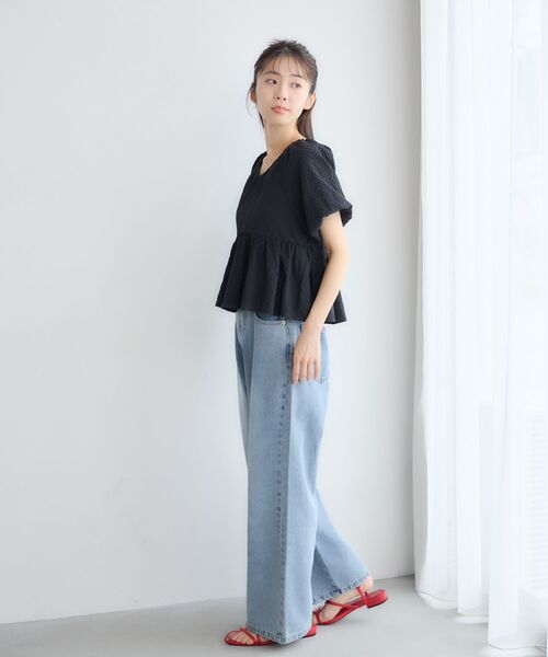 RETRO GIRL(レトロガール)の「チョーカー付2wayペプラムブラウス(シャツ/ブラウス・レディース・ナチュラル/ブラック/イエロー・FREE)」の16枚目の写真