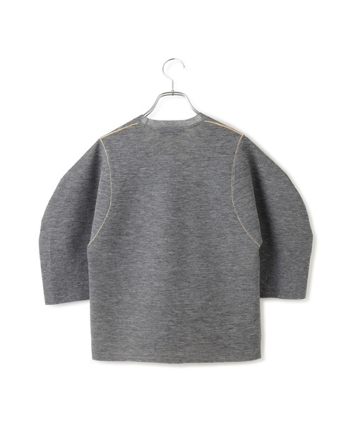 ADAM ET ROPE'(アダムエロペ)の「【サステナブル】ダブルフェイスニットトップス(ニット/セーター・レディース・ブラック/チャコールグレー/レッド・FREE)」の21枚目の写真