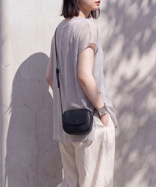 SELECT LEVERY(セレクトリベリー)の「シアードッキングレイヤードTシャツ(Tシャツ/カットソー・レディース・グレー/アイボリー/ブラック・FREE)」の11枚目の写真