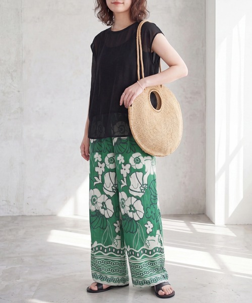 SELECT LEVERY(セレクトリベリー)の「シアードッキングレイヤードTシャツ(Tシャツ/カットソー・レディース・グレー/アイボリー/ブラック・FREE)」の15枚目の写真