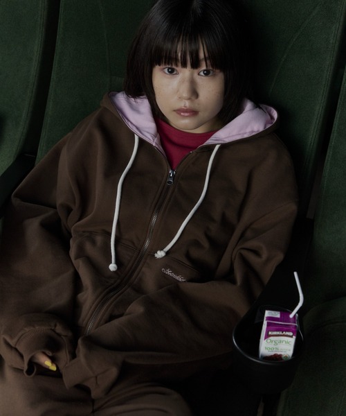 shesaidthat（シーセッドザット）の「shesaidthat - Yoko ジップフーディー / Yoko Hoodie（パーカー・レディース・ブラウン/ネイビー/グレー・SMALL/MEDIUM）」の15枚目の写真