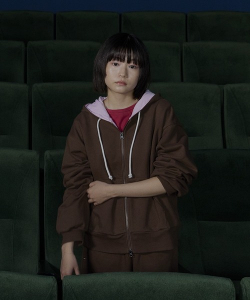 shesaidthat（シーセッドザット）の「shesaidthat - Yoko ジップフーディー / Yoko Hoodie（パーカー・レディース・ブラウン/ネイビー/グレー・SMALL/MEDIUM）」の16枚目の写真