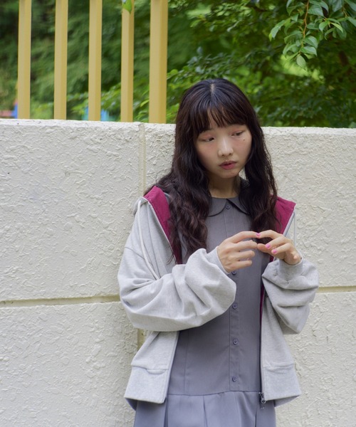 shesaidthat（シーセッドザット）の「shesaidthat - Yoko ジップフーディー / Yoko Hoodie（パーカー・レディース・ブラウン/ネイビー/グレー・SMALL/MEDIUM）」の8枚目の写真
