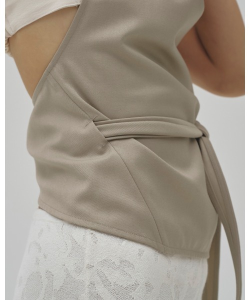 TODAYFUL(トゥデイフル)の「Halterneck Wrap Tops(Tシャツ/カットソー・レディース・ブラック/セージグリーン・FREE)」の6枚目の写真