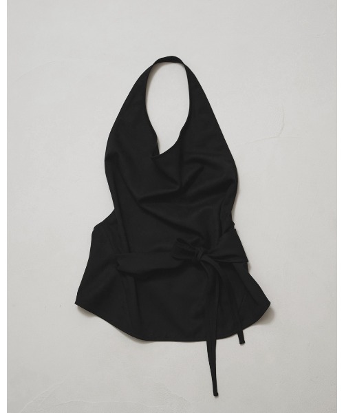 TODAYFUL(トゥデイフル)の「Halterneck Wrap Tops(Tシャツ/カットソー・レディース・ブラック/セージグリーン・FREE)」の14枚目の写真