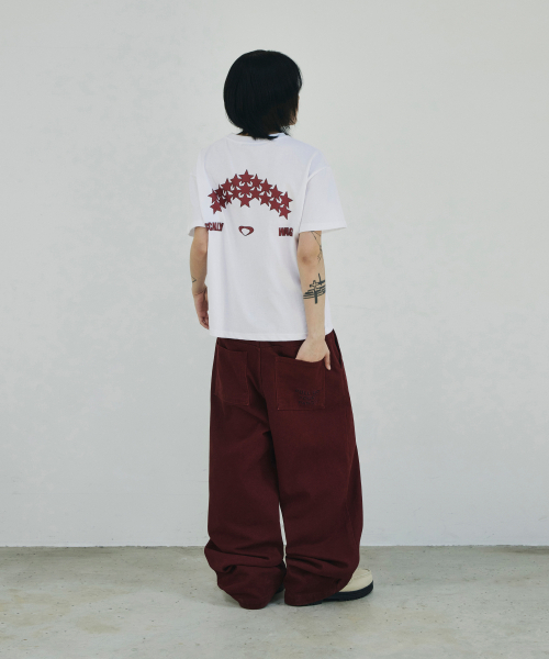 SCALLYWAG（スカリーワグ）の「[リュジョンラン × スケリーワック] プルアップストレートコットンパンツ[ワイン]（その他パンツ・レディース・その他・MEDIUM/LARGE/X-LARGE）」の6枚目の写真