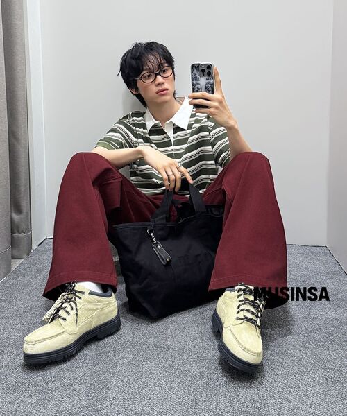 SCALLYWAG（スカリーワグ）の「[リュジョンラン × スケリーワック] プルアップストレートコットンパンツ[ワイン]（その他パンツ・レディース・その他・MEDIUM/LARGE/X-LARGE）」の11枚目の写真