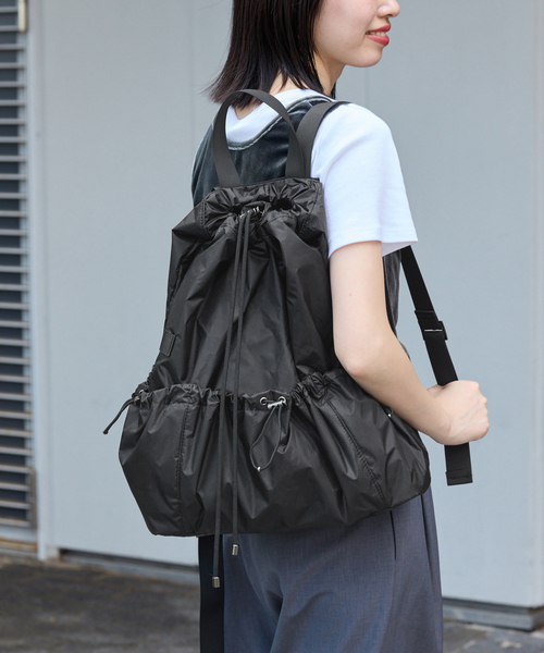 SLOBE IENA(スローブイエナ)の「SLOBE IENA CORDURA RIP リュック(バックパック/リュック・レディース・ブラック/ブラウン・FREE)」の1枚目の写真