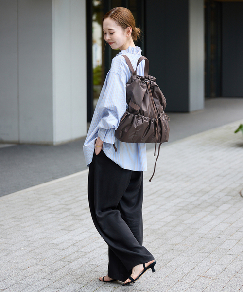 SLOBE IENA(スローブイエナ)の「SLOBE IENA CORDURA RIP リュック(バックパック/リュック・レディース・ブラック/ブラウン・FREE)」の8枚目の写真