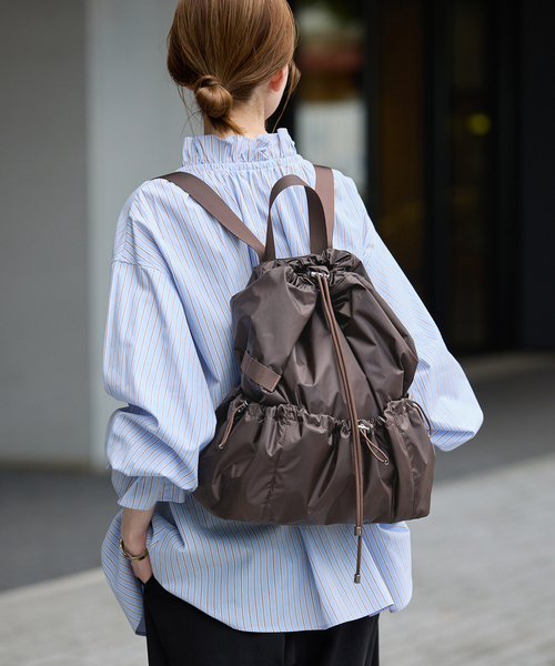 SLOBE IENA(スローブイエナ)の「SLOBE IENA CORDURA RIP リュック(バックパック/リュック・レディース・ブラック/ブラウン・FREE)」の11枚目の写真