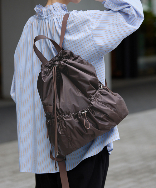 SLOBE IENA(スローブイエナ)の「SLOBE IENA CORDURA RIP リュック(バックパック/リュック・レディース・ブラック/ブラウン・FREE)」の12枚目の写真