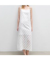 FEATHER STRIPE JACQUARD DRESS (OP-6329)