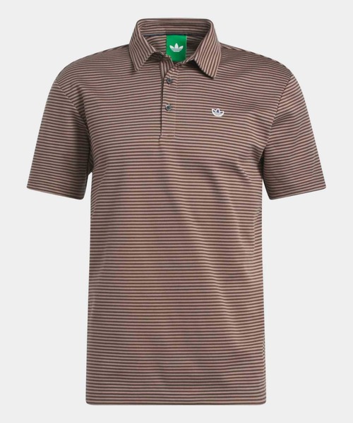 adidas(アディダス)の「オリジナルスゴルフ Originals ストライプ ピケ ポロ【adidas Golf/アディダスゴルフ】(ポロシャツ・メンズ・ブラウン・LARGE/XX-LARGE/SMALL/MEDIUM/X-LARGE)」の4枚目の写真