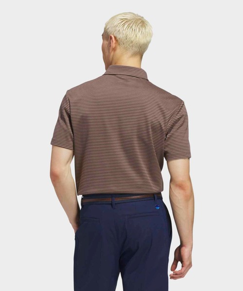 adidas(アディダス)の「オリジナルスゴルフ Originals ストライプ ピケ ポロ【adidas Golf/アディダスゴルフ】(ポロシャツ・メンズ・ブラウン・LARGE/XX-LARGE/SMALL/MEDIUM/X-LARGE)」の2枚目の写真
