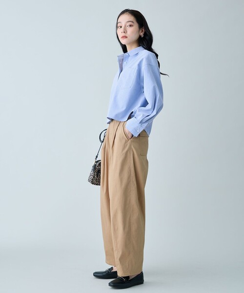 ANY(エニィ)の「チノライクタックバレルパンツ(チノパンツ・レディース・黄土色系・X-LARGE)」の10枚目の写真