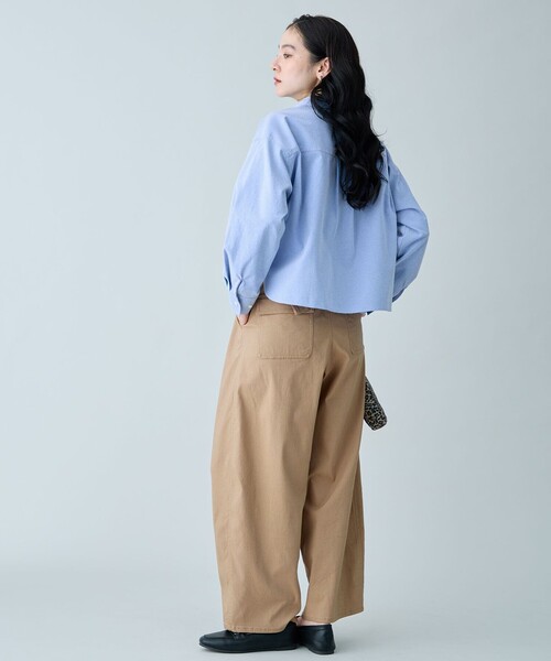 ANY(エニィ)の「チノライクタックバレルパンツ(チノパンツ・レディース・黄土色系・X-LARGE)」の11枚目の写真