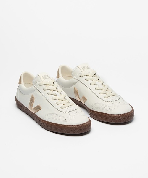 VEJA(ヴェジャ)の「VEJA Volley レザースニーカー(スニーカー・レディース・ホワイト×ゴールド・40/25.5cm/37/23/38/24/39/25)」の3枚目の写真