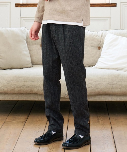 CALL&RESPONSE(コールアンドレスポンス)の「mp15232- ロングパンツ ヘリンボーン柄(264-1551-07)(その他パンツ・メンズ・ブラウン/ブラック・5/4/2)」の3枚目の写真